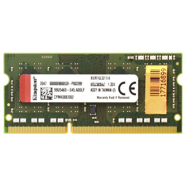 Memoria RAM para Notebook Kingston DDR3L 8GB 1600MHz - KVR16LS11/8